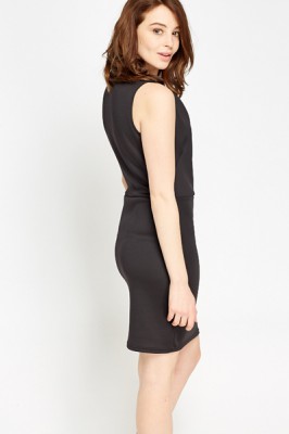 Bodycon Basic Dress S / Seide / Schwarz